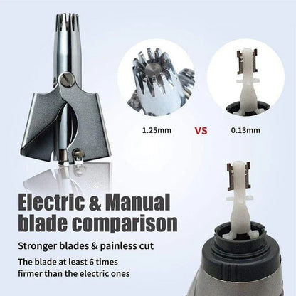 Precision Stainless Steel Nose Hair Trimmer for Gentle Grooming