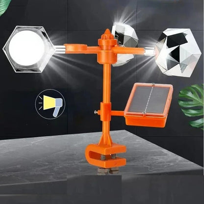 Solar Powered Bird Repeller with 360 Degree Reflective Spinning Design