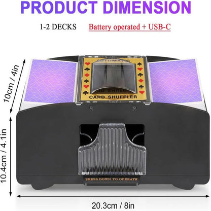 Electric Automatic Card Shuffler for Playing Cards, Easy to Use