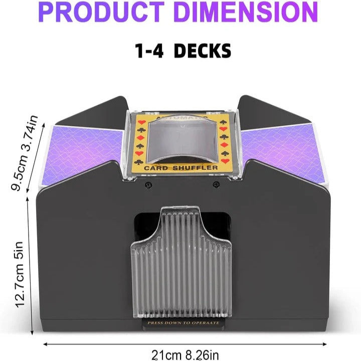 Electric Automatic Card Shuffler for Playing Cards, Easy to Use