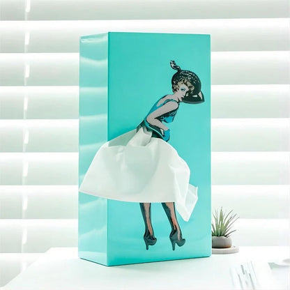 Flying Skirt Tissue Holder for Living Room and Office Decor