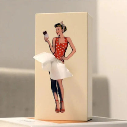 Flying Skirt Tissue Holder for Living Room and Office Decor