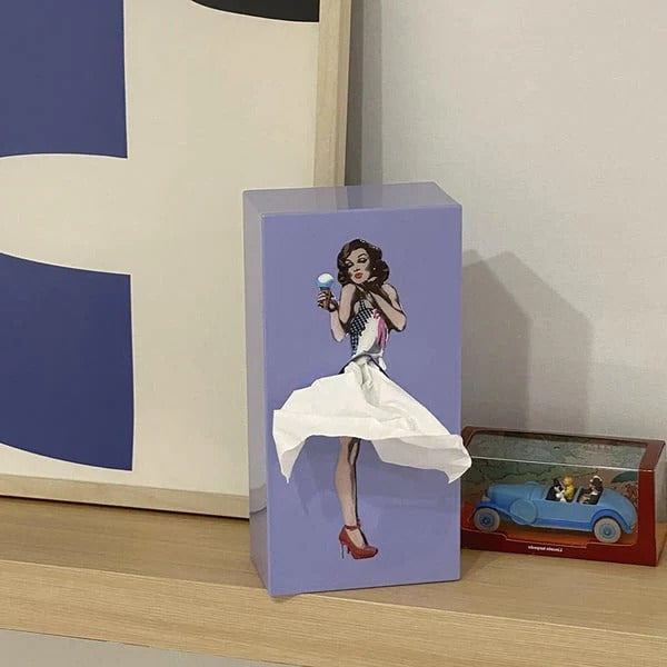 Flying Skirt Tissue Holder for Living Room and Office Decor