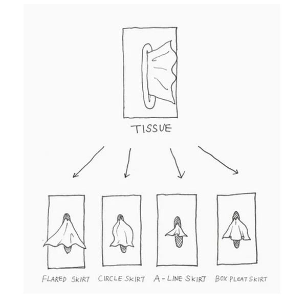 Flying Skirt Tissue Holder for Living Room and Office Decor