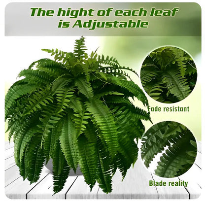 Artificial Boston Fern for Porch and Balcony Decoration