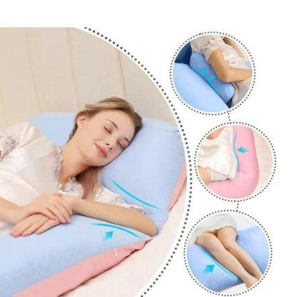 U-Shaped Body Pillow, Adjustable Full-Length Sleep Cushion