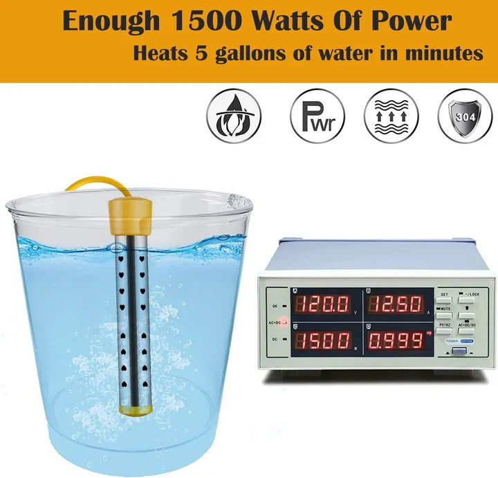 Portable Electric Immersion Water Heater for Home Use