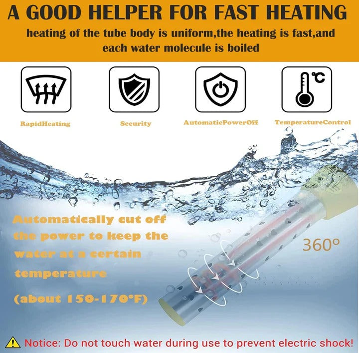 Portable Electric Immersion Water Heater for Home Use