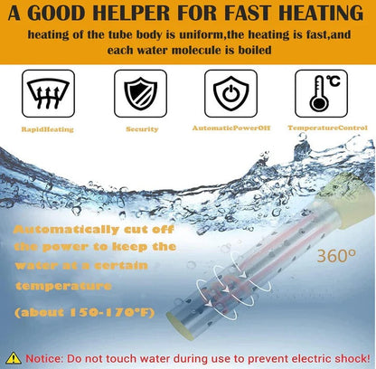 Portable Electric Immersion Water Heater for Home Use