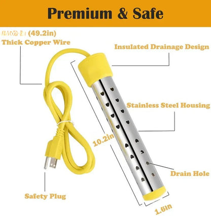 Portable Electric Immersion Water Heater for Home Use