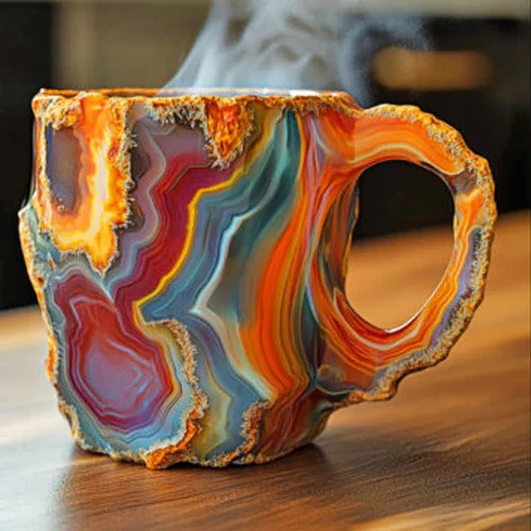 Heat Resistant Mineral Crystal Mugs for Coffee and Tea, Stylish Design