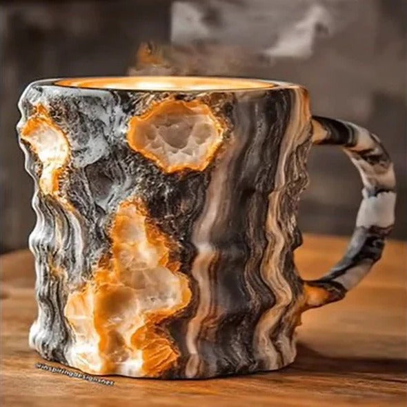 Heat Resistant Mineral Crystal Mugs for Coffee and Tea, Stylish Design