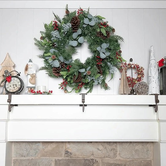 Garland and Stocking Holder with Extension Rod