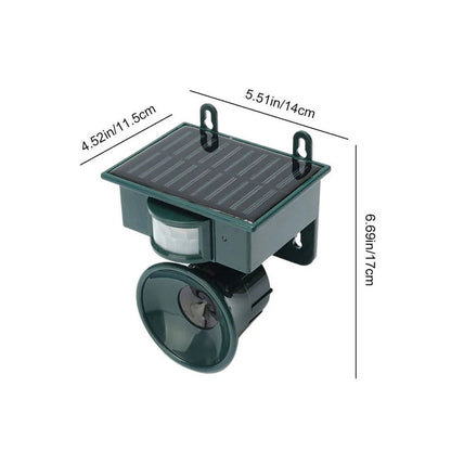 Motion Sensor Bird Deterrent, Pigeon Repeller with Sound Scarer for Crows