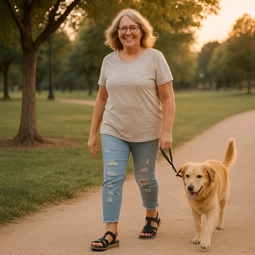 Comfort Sandals for Women with Cushioned Footbed and Arch Support
