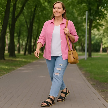 Comfort Sandals for Women with Cushioned Footbed and Arch Support