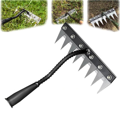 Carbon Steel Garden Weeding Rake, Hand Tool for Efficient Weeding