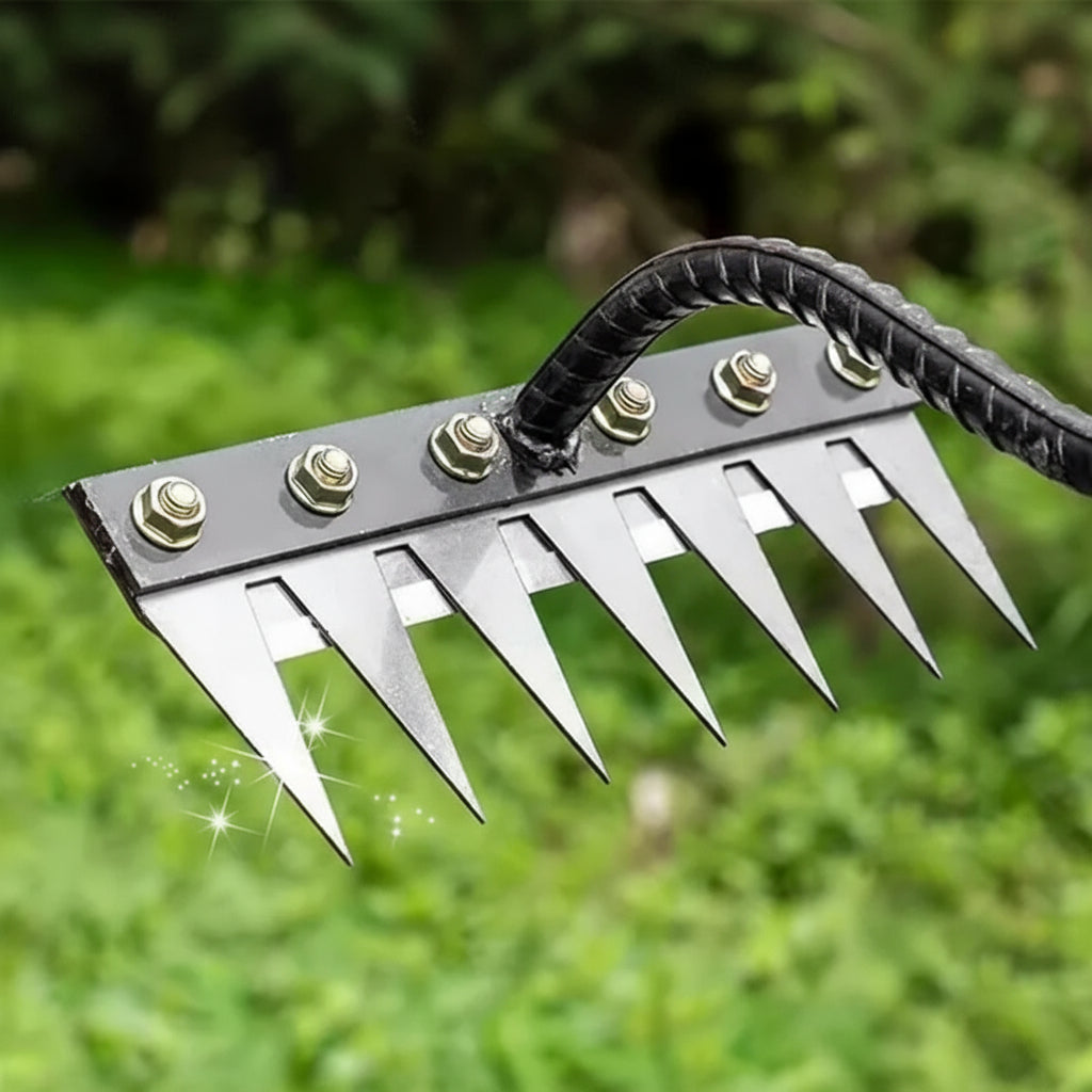Carbon Steel Garden Weeding Rake, Hand Tool for Efficient Weeding