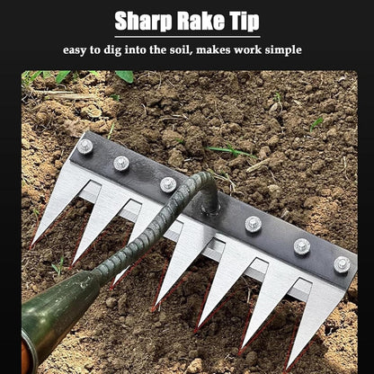 Carbon Steel Garden Weeding Rake, Hand Tool for Efficient Weeding