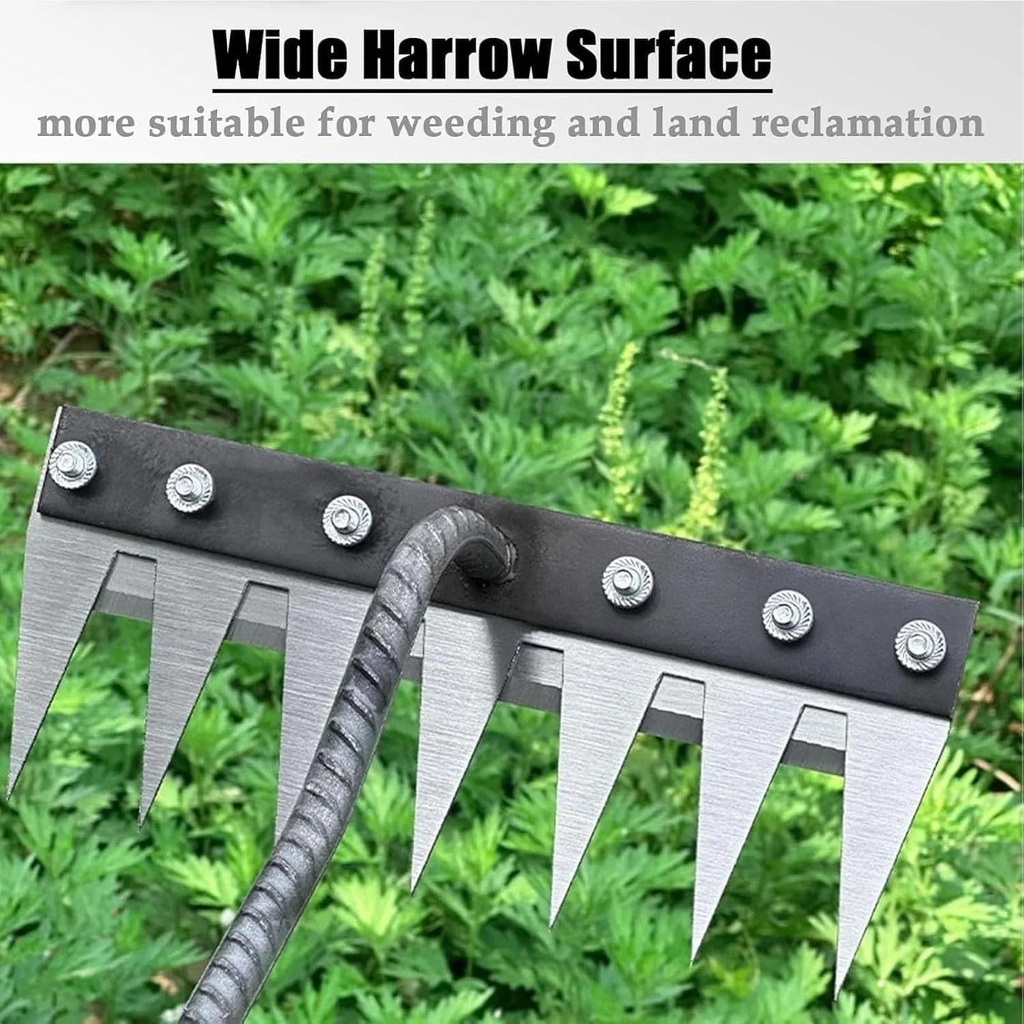 Carbon Steel Garden Weeding Rake, Hand Tool for Efficient Weeding