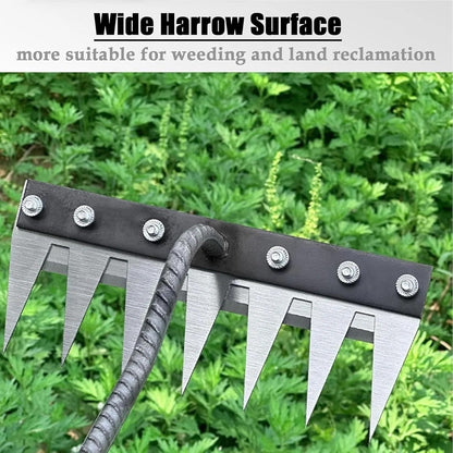 Carbon Steel Garden Weeding Rake, Hand Tool for Efficient Weeding