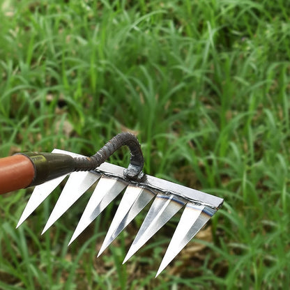 Carbon Steel Garden Weeding Rake, Hand Tool for Efficient Weeding