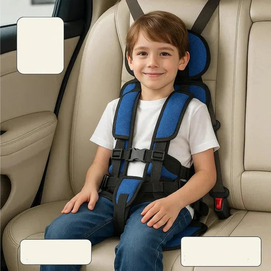 Portable Child Travel Seat with Safety Harness for Vehicle Use