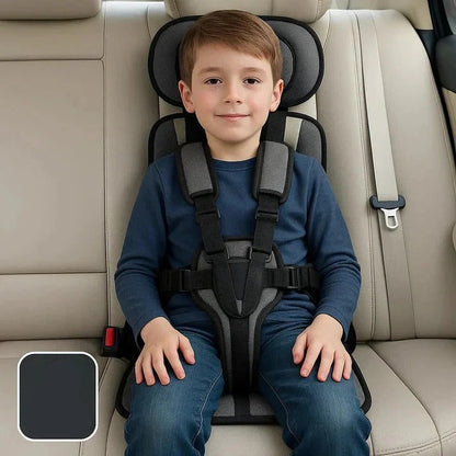 Portable Child Travel Seat with Safety Harness for Vehicle Use
