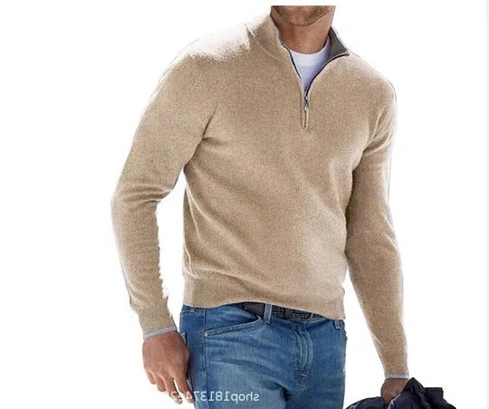 Men's Zipper Basic Sweater