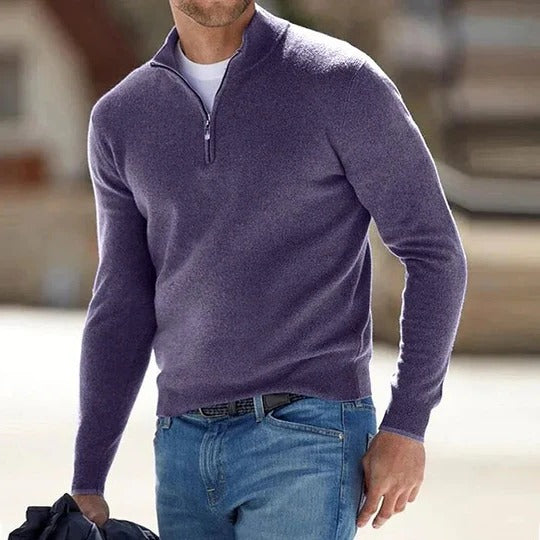 Men's Zipper Basic Sweater