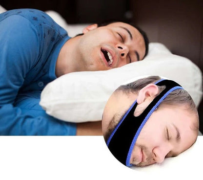 Full Head Chin Strap for Snoring and Sleep Apnea Support, Comfortable Night Use