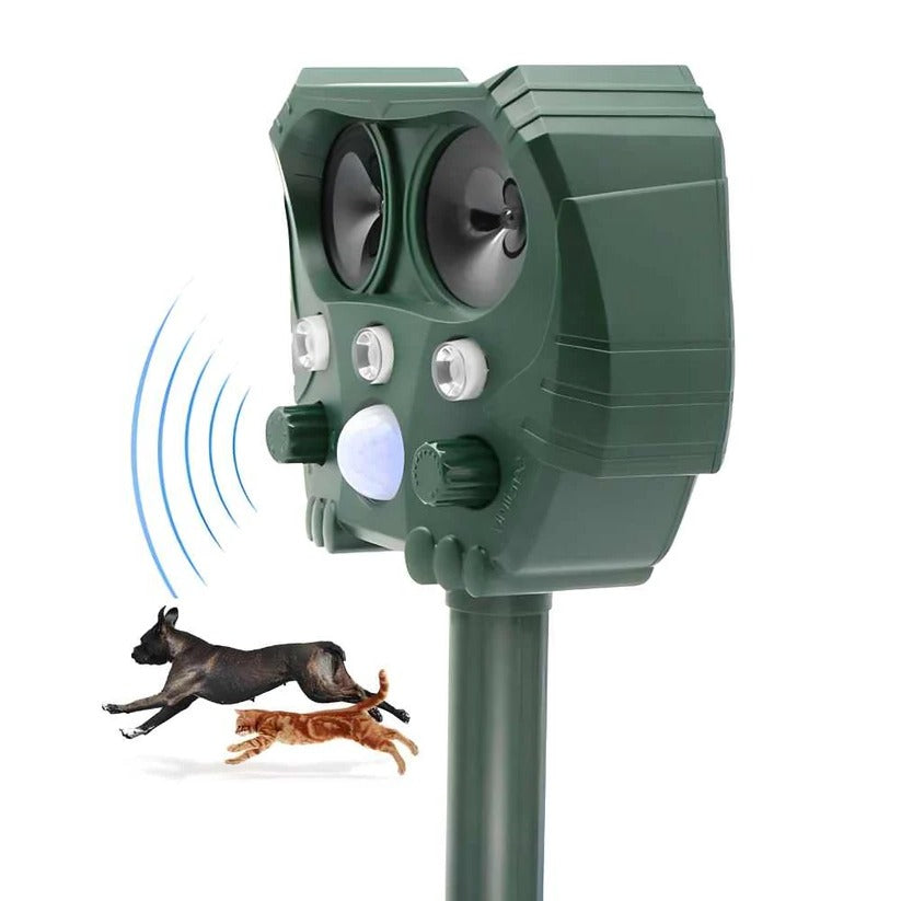Ultrasonic Cat Repellent, Noise and Sonar Deterrent for Cats, Foxes, Rats, Squirrels, Dogs