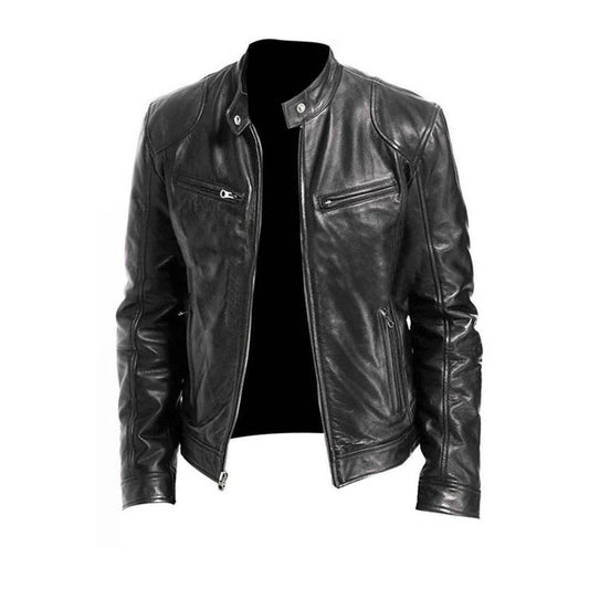 Men's Leather Jacket, Stylish and Durable Outerwear