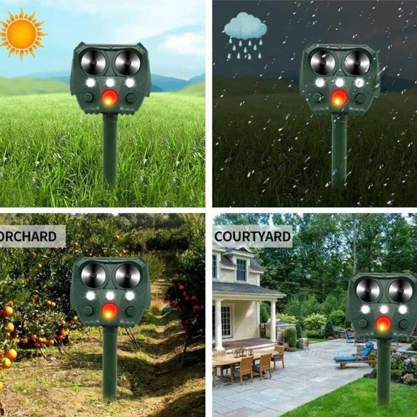 Ultrasonic Cat Repellent, Noise and Sonar Deterrent for Cats, Foxes, Rats, Squirrels, Dogs