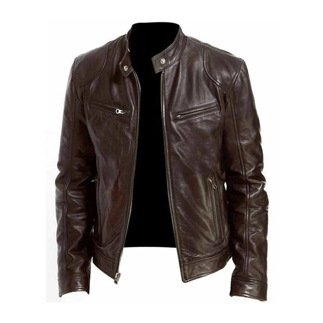 Men's Leather Jacket, Stylish and Durable Outerwear