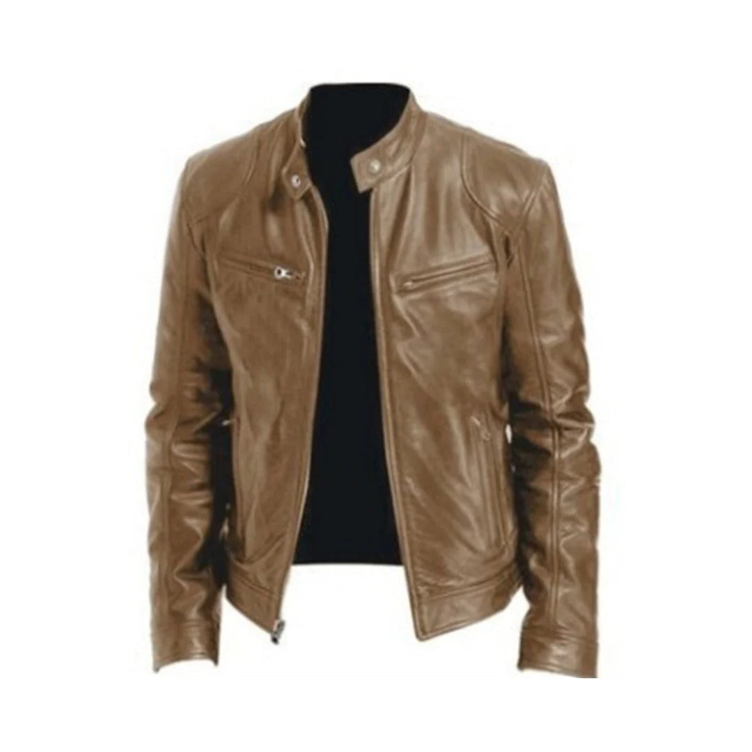 Men's Leather Jacket, Stylish and Durable Outerwear