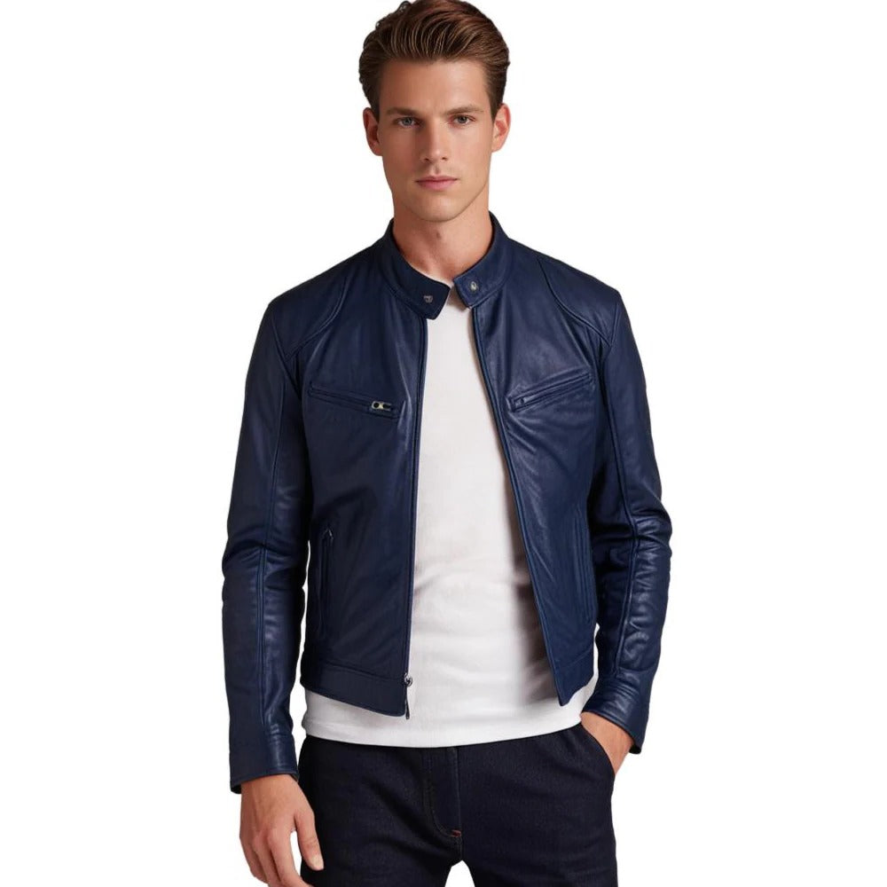 Men's Leather Jacket, Stylish and Durable Outerwear