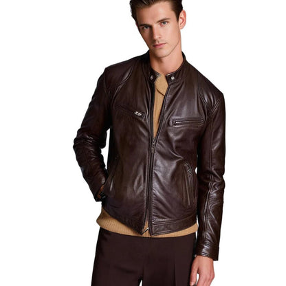 Men's Leather Jacket, Stylish and Durable Outerwear