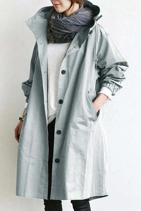 Hooded Waterproof Trench Coat