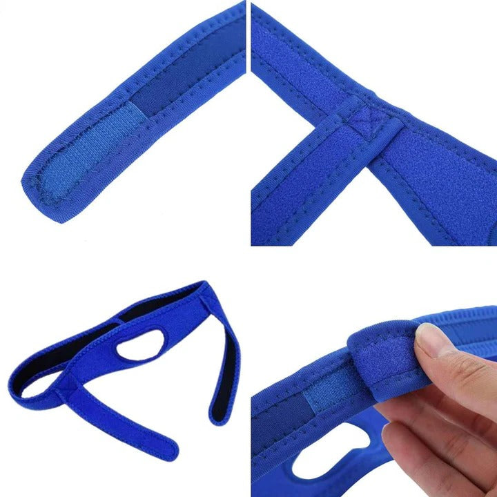 Full Head Chin Strap for Snoring and Sleep Apnea Support, Comfortable Night Use