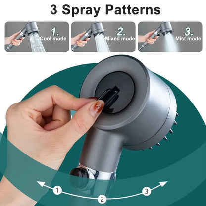 High Pressure Showerhead with Adjustable Spray Settings