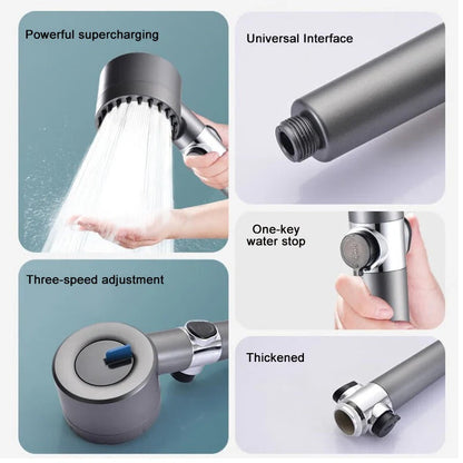 High Pressure Showerhead with Adjustable Spray Settings