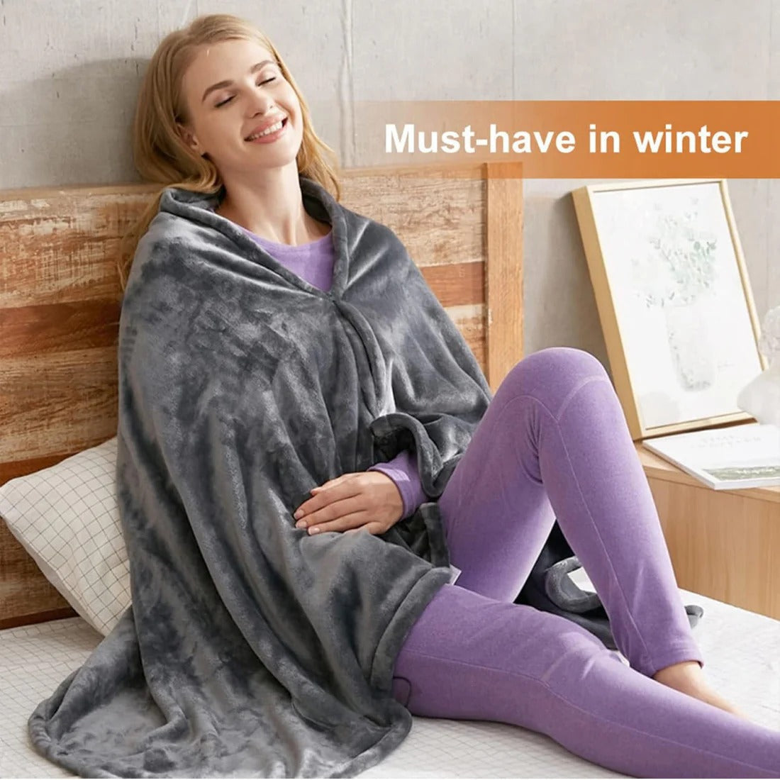 Heated Portable Shawl for Warmth and Comfort