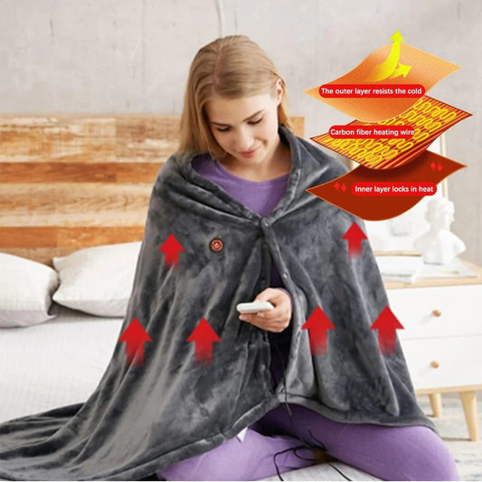 Heated Portable Shawl for Warmth and Comfort