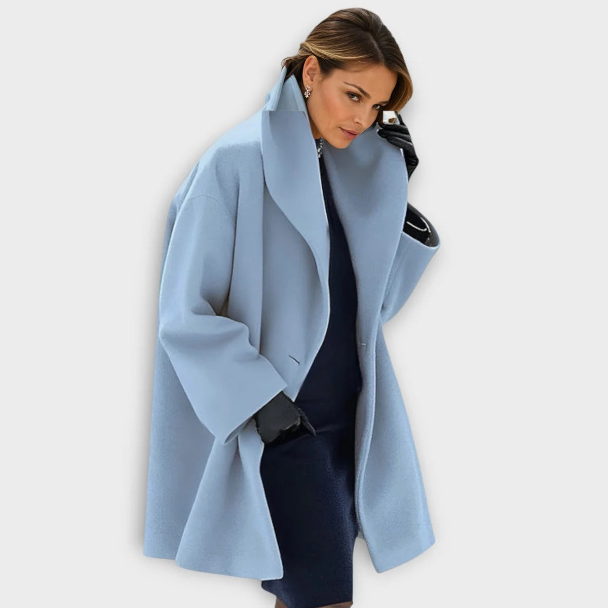 Windproof Wool Coat for Women, Luxurious Design