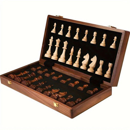 Wooden Chess Set with Classic Design and Sturdy Board