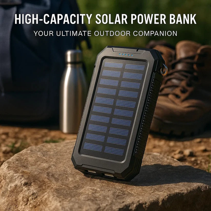 500000mAh Waterproof Solar Charger Power Bank, External Battery