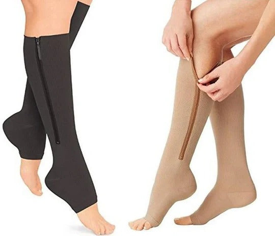 Pair of Zippered Compression Socks