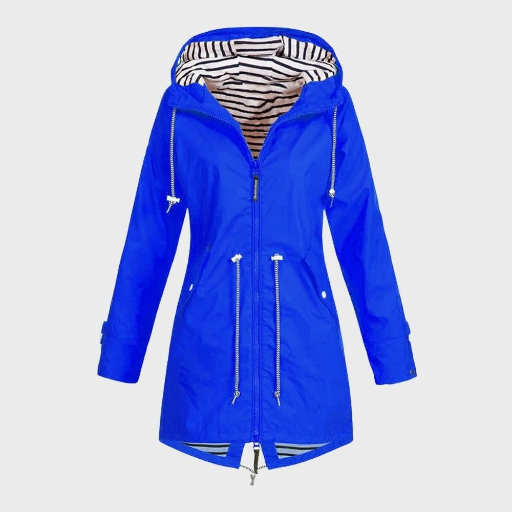 Long Rain Jacket for Women, Waterproof and Lightweight Design