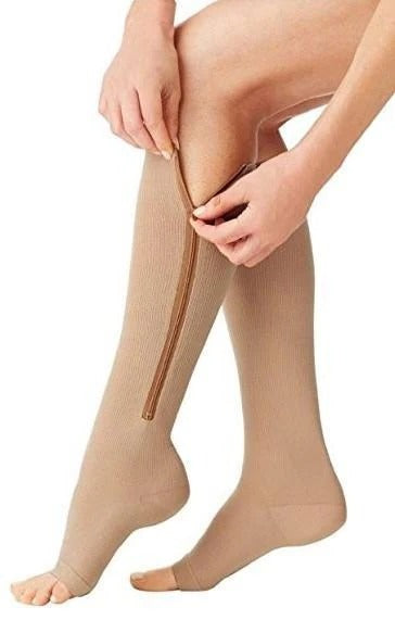 Pair of Zippered Compression Socks